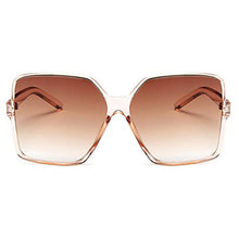 Load image into Gallery viewer, Dollger Oversized Square Sunglasses for round faces for Women Big Large Wide Fashion Shades for Men 100% UV Protection Unisex Brown