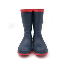 Load image into Gallery viewer, AMOJI Unisex Kid's Rain Boots Boys Rubber Wellington Boots Girls Waterpoof Wellies Childrens Lightweight Non-Slip Rain Shoes Infant Toddler Easy On Navy 13.5 UK Child