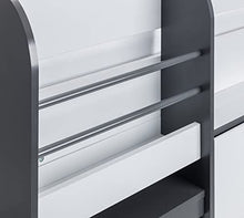 Load image into Gallery viewer, Children's Mid Sleeper, Saturn 3ft Single Mid Sleeper Bed in 5 Colours and 4 Mattress Options (3FT - Frame Only, Grey and White)