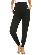 Load image into Gallery viewer, Love2Mi Maternity Women's Casual Pants Stretchy Comfortable Lounge Jogging Trousers Black