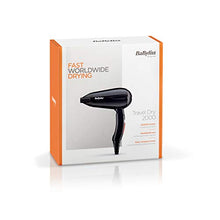 Load image into Gallery viewer, BaByliss Travel 2000 W Hair Dryer - Black