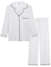 Load image into Gallery viewer, Amorbella Bridal Pajama Honeymoon Wedding Sleep Sets Sleepwear for Bride(White,XL)
