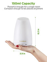 Load image into Gallery viewer, InnoGear Essential Oil Diffuser, 150ml Ultrasonic Humidifier Adjustable Mist Mode Quiet Operation Waterless Auto-Off for Home Office Yoga (Basic White)