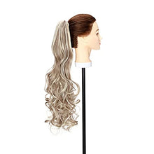 Load image into Gallery viewer, Real Fashion Ponytail Hair Extension Claw Curly Wavy Straight Clip in Hairpiece One Piece A Jaw Long Pony Tails for Women 24” Curly - Sandy blonde & bleach blonde