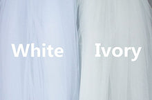 Load image into Gallery viewer, Wedding Bridal Veil with Comb 2 Tier Pencil Scalloped Edge Fingertip Length 34" Ivory