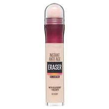 Load image into Gallery viewer, Maybelline Instant Anti Age Eraser Eye Concealer, Dark Circles and Blemish Concealer, Ultra Blendable Formula, 00 Ivory