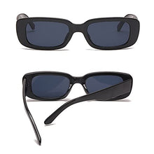 Load image into Gallery viewer, 2 Pieces Square Rectangle Sunglasses, Fashion Retro Glasses, UV 400 Protection Driving Eyewear for Women Men
