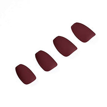 Load image into Gallery viewer, LIARTY False Nails 24 Pcs 12 Sizes Solid Matte Coffin Full Cover Fake Nails Wine Red