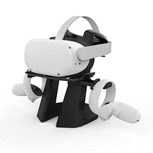 Load image into Gallery viewer, AMVR Upgraded Version 2nd VR Stand,More Stable Base Headset Display Holder and Controller Mount Station for Oculus Quest,Quest 2, Rift, Rift S Headset and Touch Controllers (oculus-stand-vs2)