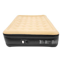 Load image into Gallery viewer, Benross Avenli 88030 High Raised Flocked Airbed | Queen Size | Built in Pump | Quick & Easy Inflation, Polyester, Beige/Black