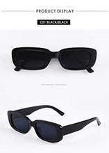 Load image into Gallery viewer, Retro Small Frame Sunglasses Men And Women Trendy Rectangular Sunglasses Cross-border All-match Sunglasses (Black)