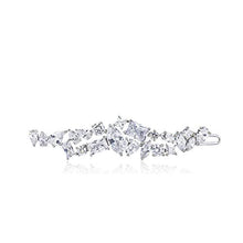 Load image into Gallery viewer, QUKE Women's Shiny Cubic Zirconia Crystal Elegant Hair Clips Bridal Wedding Jewellery Hair Clip Hairpin for Women Girls