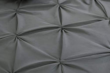 Load image into Gallery viewer, Aaryan Linen Pintuck Duvet Cover Sets - Double Duvet Set - Perfect Double Bedding Set with Pillow Cases & Complementary Pintuck Cushion Cover - Charcoal