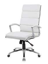 Load image into Gallery viewer, Boss Office Products Boss Executive CaressoftPlus Chair with Metal Chrome Finish, White, 28" D x 27" W x 47" H