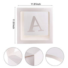 Load image into Gallery viewer, Wayfun Baby Shower Decorations Box Kit - 4Pcs White Transparent Square Baby Shower Boxes including BABY Letters for Girl Boy for Theme Party Supplies Decoration/Birthday/Baby Shower