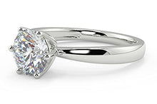 Load image into Gallery viewer, diamond ring 1 carat solitaire with diamond grading report (R)