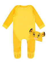 Load image into Gallery viewer, Disney Baby Boys Lion King Sleepsuit and Hat Set Simba Yellow 6-9 Months