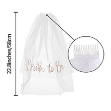 Load image into Gallery viewer, AIBAOBAO Bride to Be Sash, Hen Party Accessories Include Bride Headband Tiara, Veil with Comb, Sash, Tattoos, Bride to Be Gifts Decorations for Wedding, Bridal Shower, Bachelorette Party