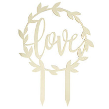 Load image into Gallery viewer, Ginger Ray Gold Scripted Acrylic Love Wedding Cake Topper Decoration Single Pack