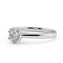 Load image into Gallery viewer, Engagement rings for her white gold diamond solitaire in choice of diamond sizes (L1/2, 0.33)