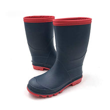 Load image into Gallery viewer, AMOJI Unisex Kid's Rain Boots Boys Rubber Wellington Boots Girls Waterpoof Wellies Childrens Lightweight Non-Slip Rain Shoes Infant Toddler Easy On Navy 13.5 UK Child