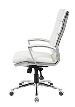 Load image into Gallery viewer, Boss Office Products Boss Executive CaressoftPlus Chair with Metal Chrome Finish, White, 28" D x 27" W x 47" H