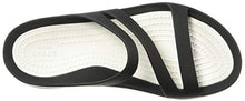 Load image into Gallery viewer, Crocs Women's Swiftwater W Sandal, Black White, 4 UK