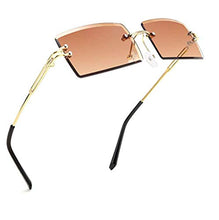 Load image into Gallery viewer, Rectangle Sunglasses Women Retro Square Men Rimless Eyewear Vintage Trendy Small Glasses Metal Frames Tinted Lens (rectangle 1)