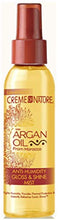 Load image into Gallery viewer, Creme of Nature Argan Oil Anti-Humidity Gloss & Shine Mist 118ml, Argan Oil Heat Defense Smooth & Shine Polisher 118ml & Argan Oil Strength & Shine Leave-in Conditioner 250ml