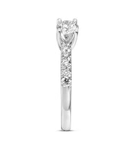 Load image into Gallery viewer, 0.50 carat solitaire white gold diamond ring with large diamonds on the shoulders_P