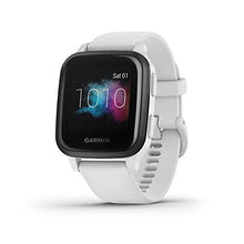 Load image into Gallery viewer, Garmin Venu Sq Music Amazon Exclusive GPS Smartwatch with All-day Health Monitoring and Fitness Features, Built-in Sports Apps and More, White with Slate Bezel