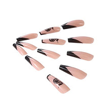 Load image into Gallery viewer, Brishow Coffin False Nails Long Fake Nails Dragon Press on Nails Bellarina Acrylic Stick on Nails 24pcs for Women and Girls