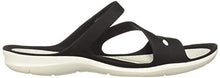 Load image into Gallery viewer, Crocs Women's Swiftwater W Sandal, Black White, 4 UK