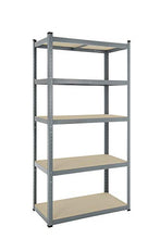 Load image into Gallery viewer, Extra Heavy Duty Garage Shelving: 3X 176h x 90w x 45d (cm) 265kg Per Shelf | Grey, 5 Tier Garage Storage Racking | 5 Adjustable Shelves, Boltless Assembly | For Shed, Home & Office | Storage Affairs