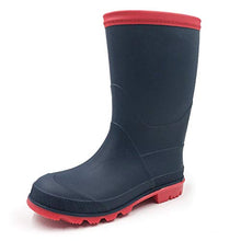 Load image into Gallery viewer, AMOJI Unisex Kid's Rain Boots Boys Rubber Wellington Boots Girls Waterpoof Wellies Childrens Lightweight Non-Slip Rain Shoes Infant Toddler Easy On Navy 13.5 UK Child