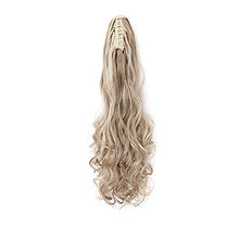 Load image into Gallery viewer, Real Fashion Ponytail Hair Extension Claw Curly Wavy Straight Clip in Hairpiece One Piece A Jaw Long Pony Tails for Women 24” Curly - Sandy blonde & bleach blonde