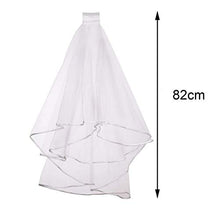 Load image into Gallery viewer, nuosen 3 Piece Hen Night Party Accessories Set, Bridal Wedding Veil Bachelorette Party with Comb White Bride to Be Satin Sash and Sunglasses
