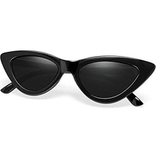 Load image into Gallery viewer, Joopin Polarized Cat Eye Sunglasses for round faces for Women, Retro Narrow Pointy Cateye Womens Sun Glasses (Black)