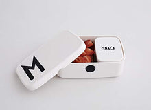 Load image into Gallery viewer, Design Letters Personal Lunch Box White (B) | Personalised Food Storage Container for Men, Women, Girls and Boys | White Lunch/ Food Box for Travel | Use as Sandwich Box | Dishwasher & Microwave Safe