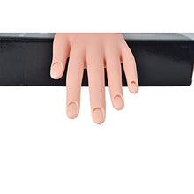 Load image into Gallery viewer, Manicure Practice Hands & Fingers Nail Hand Practice Model Flexible Movable Soft Plastic Hand for Fake Nail Art Starter Training (Brown)