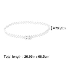 Load image into Gallery viewer, Holibanna Pearl Dress Belt Rhinestone Bridal Belt Sequin Wedding Sash Decorative Dress Belt for Bridesmaid Dress Evening Gown (Clover Style)