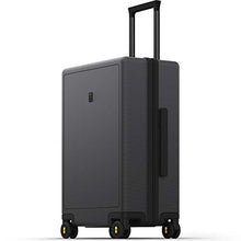 Load image into Gallery viewer, LEVEL8 Suitcase Hand Luggage Suitcases Lightweight 100% PC Trolley Case Micro-Diamond Textured Design, Carry on Luggage with 8 Spinner Wheels,TSA Approved Hard Shell Suitcase (66cm, 65,Dark Grey)