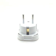 Load image into Gallery viewer, Q4U Q4UW2 Travel Adaptor White UK to EU Convert Power UK plug 3 pin to European Plug 2 Pin, Pack of 2