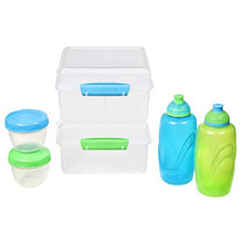 Load image into Gallery viewer, Sistema To Go Kids Lunch Boxes & Meal Containers | 2 Twist 'n' Sip Kids Water Bottles, 2 Lunch Cube Max with Dividers & 2 Leak-Proof Yoghurt Pots | BPA-Free