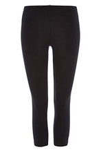 Load image into Gallery viewer, Roman Originals Women Cropped Legging Capri Pants Crop Trouser Shorts Ladies Stretch Cotton Elasticated High Waist 3/4 Length Gym Sports Workout Yoga Regular & Plus Size - Black - Size 14