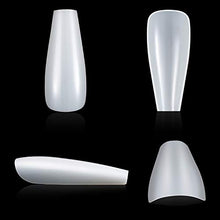 Load image into Gallery viewer, Ballerina Nails Long False Nails Coffin Fake Nails Full Cover Length 100 Pieces Artificial Fingernails Tip with Case for Nail Salons and DIY Nail Art, 10 Sizes (Natural)