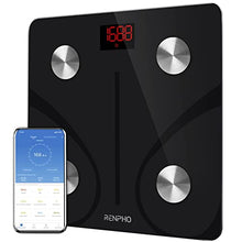 Load image into Gallery viewer, RENPHO Body Fat Scale Bluetooth, Digital Body Weight Bathroom Scales Weighing Scale Smart BMI Scales, Body Composition Monitors with Smartphone App, Black