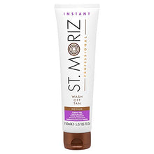 Load image into Gallery viewer, St Moriz Professional Instant Wash Off Tan with Aloe Vera, Vitamin E, Gradual Vegan Fake Tan, Medium 150 ml (Pack of 1)