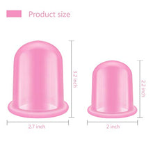 Load image into Gallery viewer, Silicone Cupping Therapy Set and Cellulite Massager, Anti Cellulite Cup Massage Roller, Vacuum Massage Cup Kit Body Cup Set Health Beauty Care, Large & Medium Cup/Body Roller Brush Pink