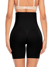 Load image into Gallery viewer, Shapewear Shorts for Women Tummy Control Body Shaper Shorts Seamless Tummy Control Pants Knickers High Waisted Shaping Underwear Thigh Slimmer (Black-Smooth, S)